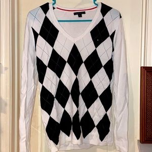 Women’s Tommy Hilfiger V-neck Argyle Sweater